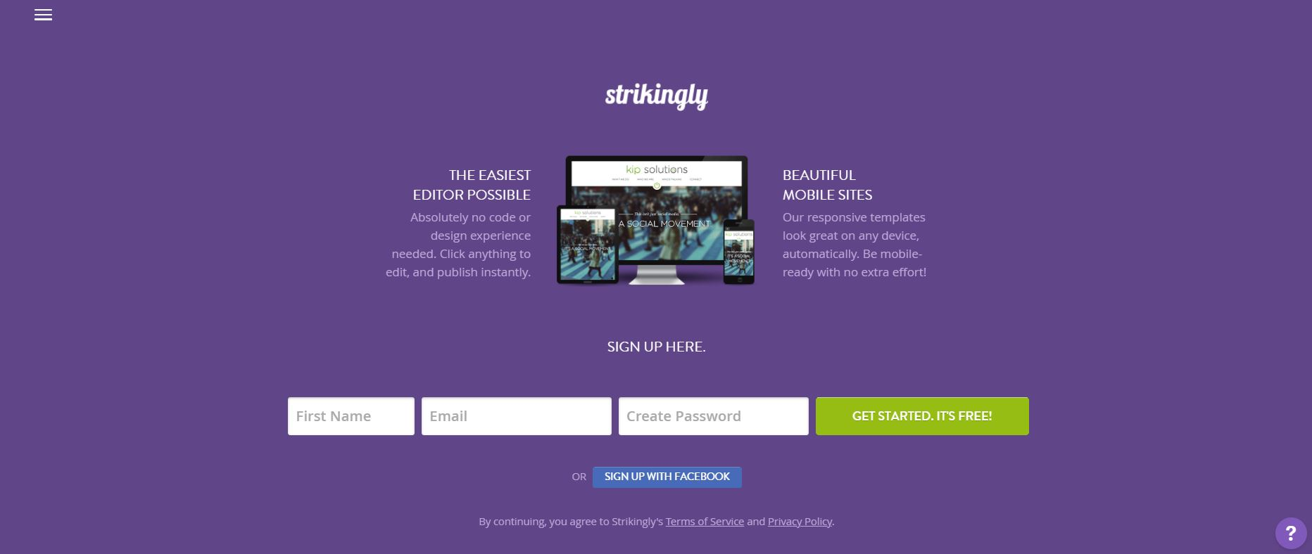 Sign up with Strikingly and build a florist website Sign up with Strikingly and build a florist website